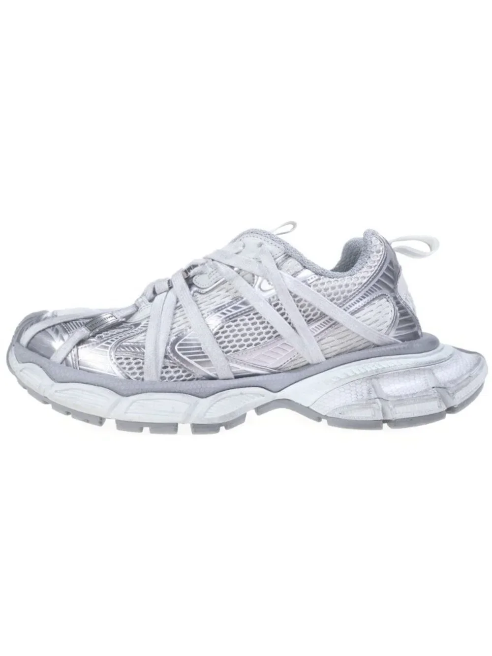 Balenciaga Lace Matelasse Low Cut Sneakers Gray